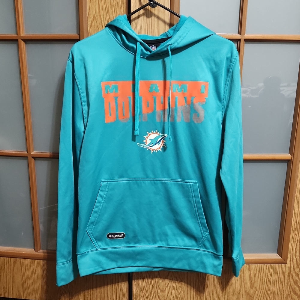 Miami Dolphins Mens Combine Authentic Hooded Sweatshirt Small